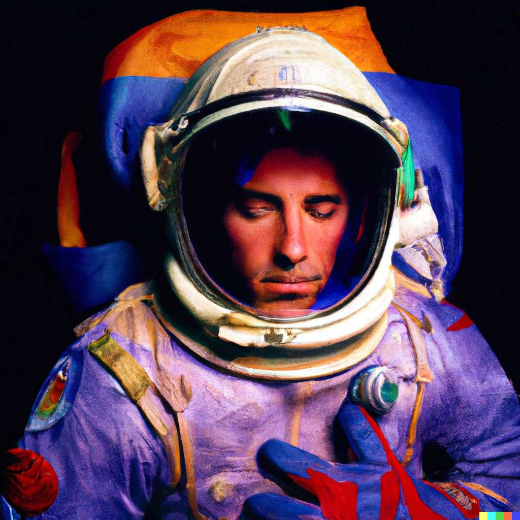 an astronaut, photograph taken by David LaChapelle